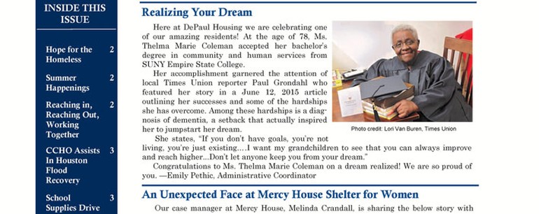 Catholic Charities Housing's Summer Newsletter